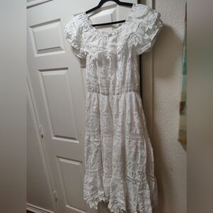 Ralph Lauren Polo White Crochet Dress